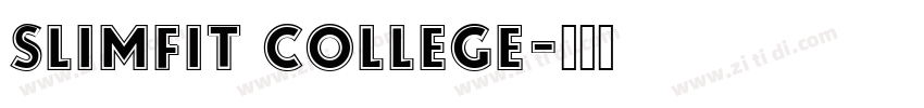 Slimfit College字体转换